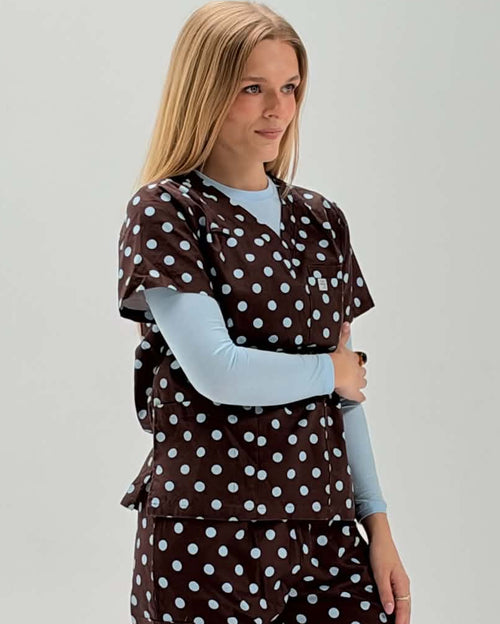 *PRE ORDER ETA DEC* Soft Espresso Breeze Scrub Top
