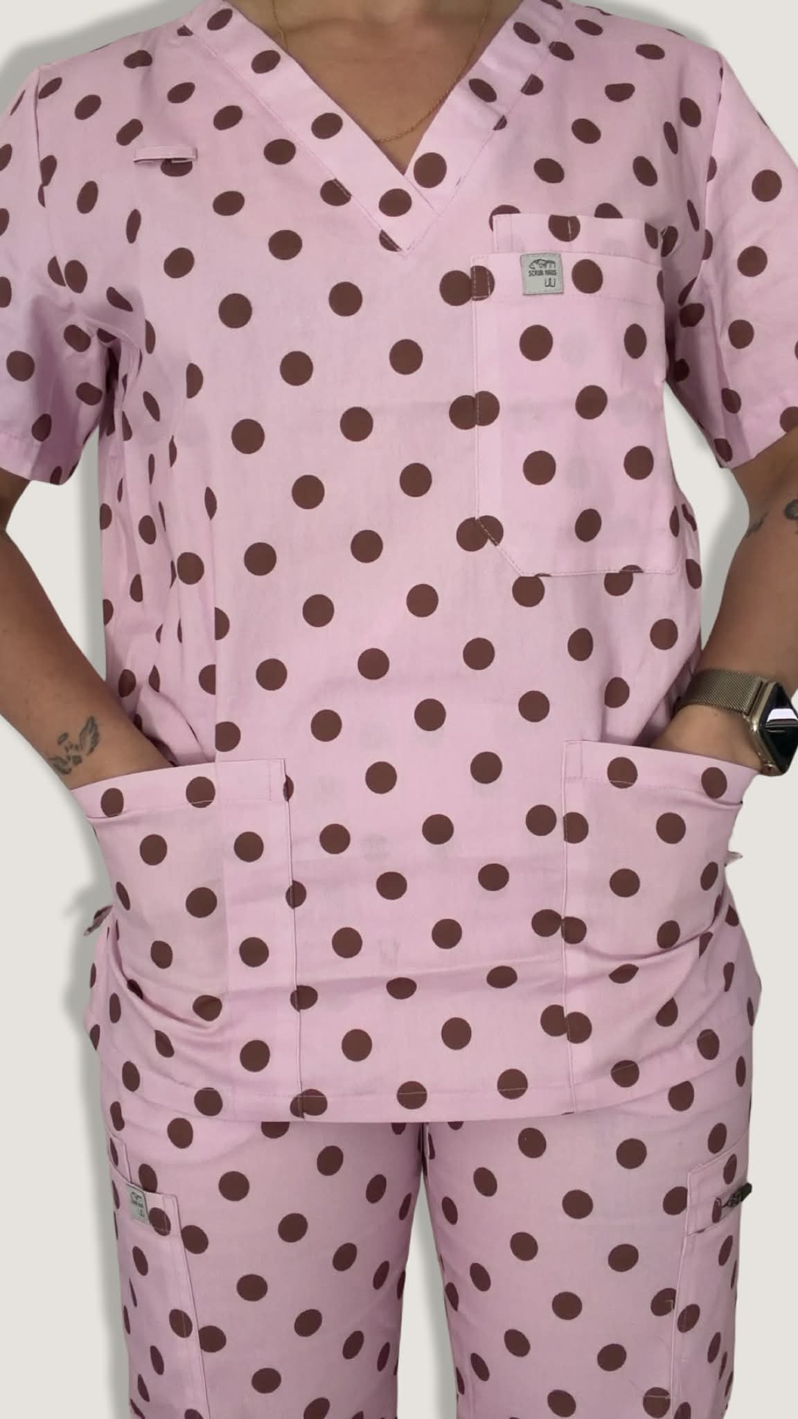 Soft Blush Scrub Top
