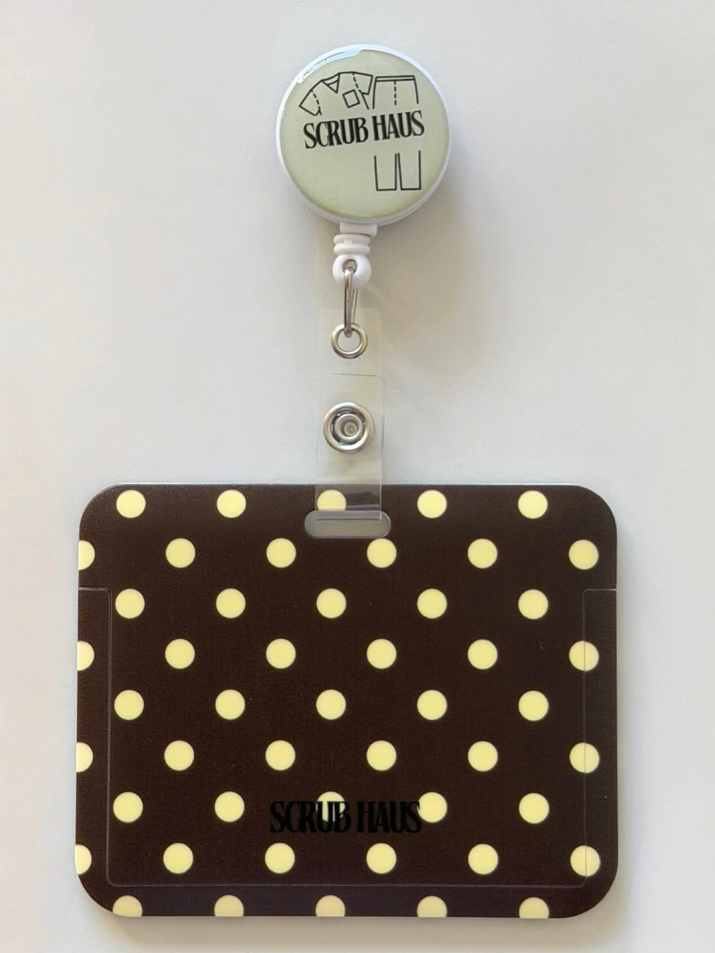 Soft Espresso Butter Horizontal ID Card Holder & Reel