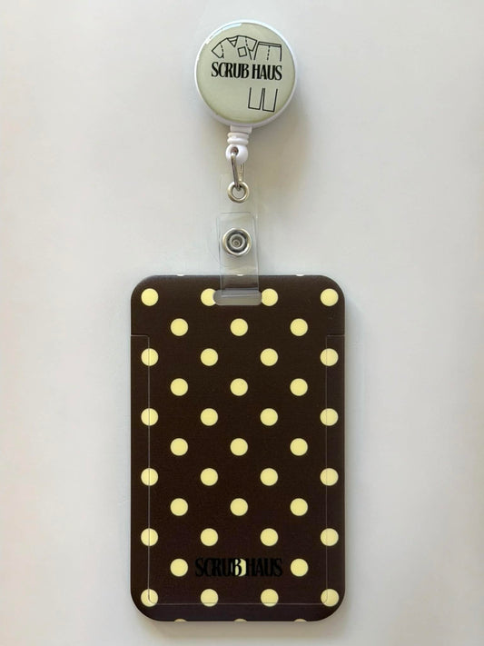 Soft Espresso Butter Portrait ID Card Holder & Reel
