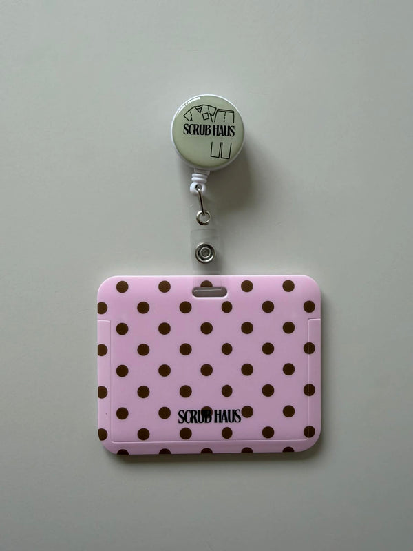 Soft Blush Horizontal ID Card Holder & Reel