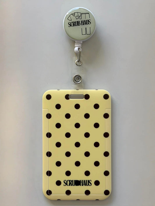 Soft Butter Portrait ID Card Holder & Reel
