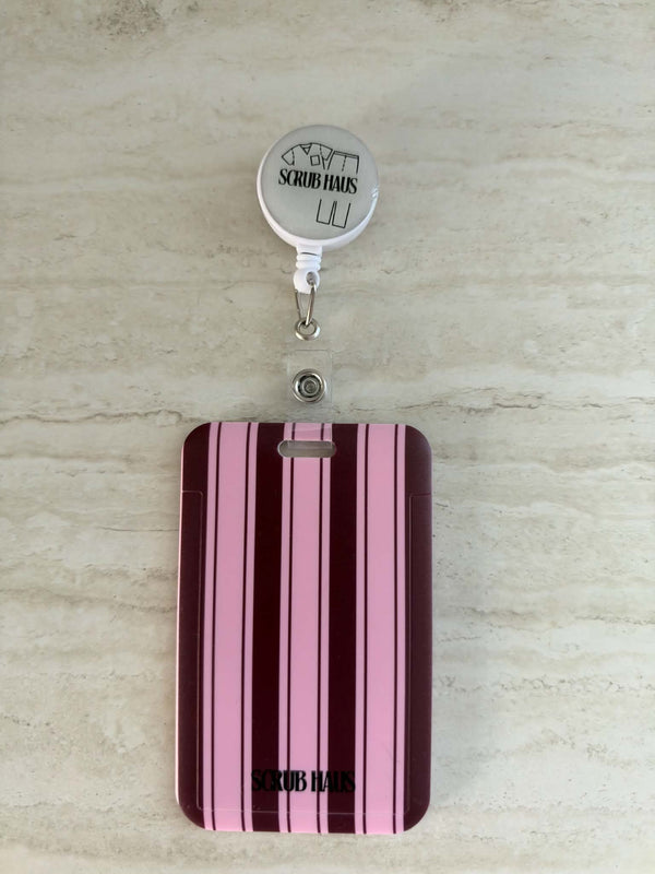 Berry Blush Portrait ID Card Holder & Reel