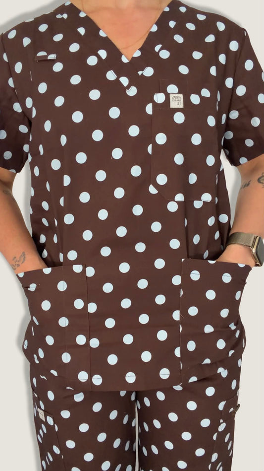 *PRE ORDER* Soft Espresso Breeze Scrub Top