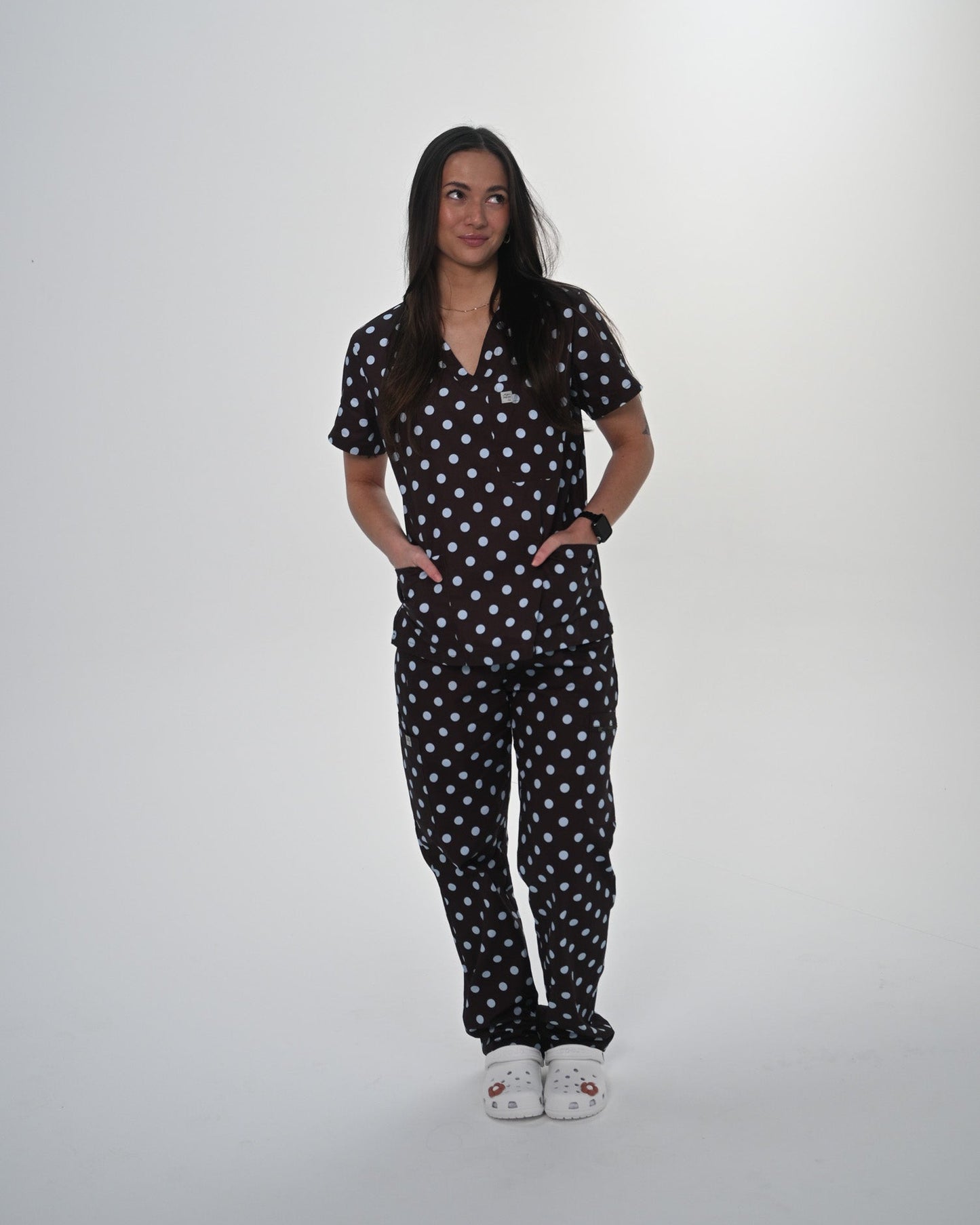 Soft Espresso Breeze Scrub Top