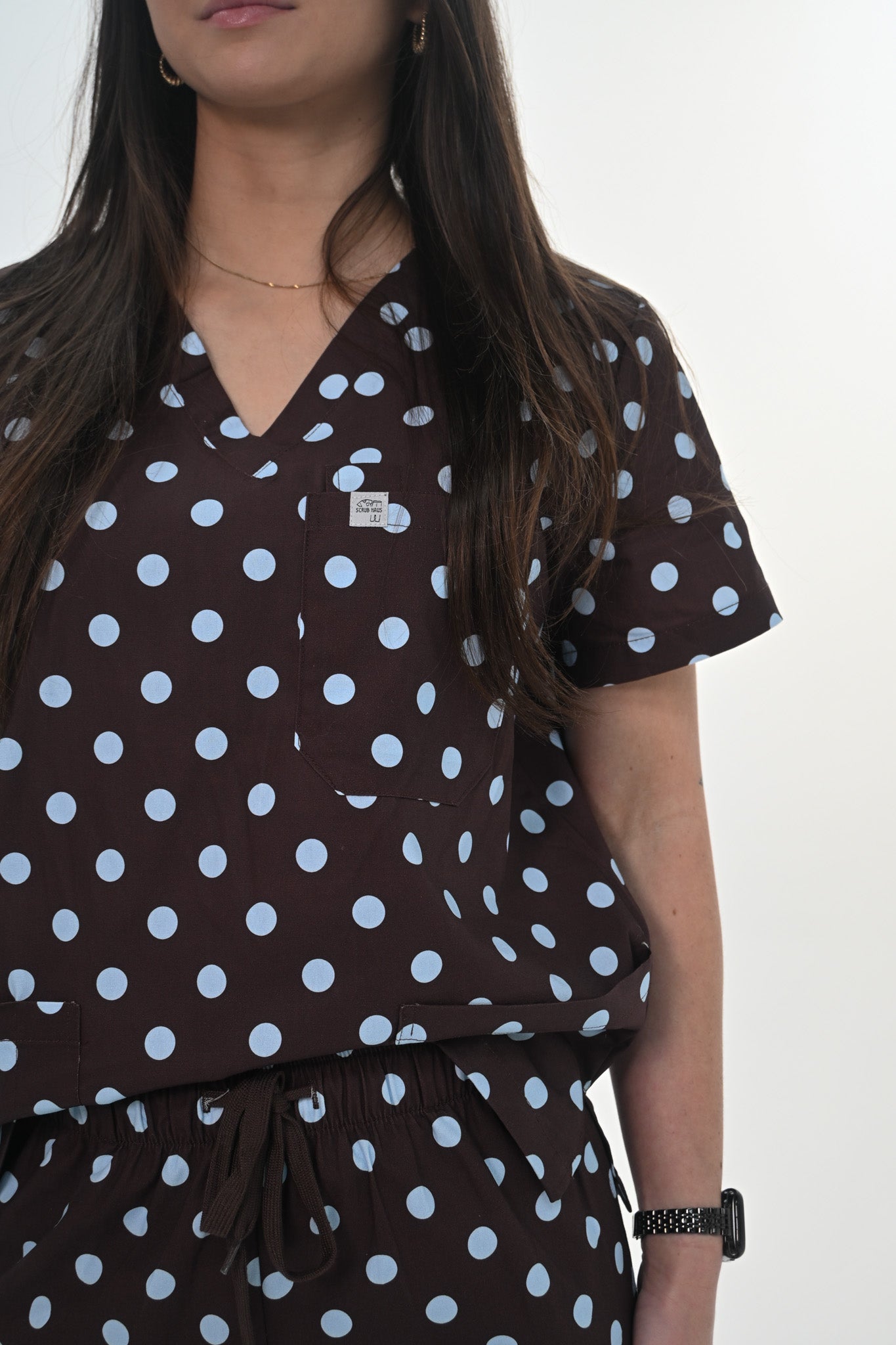 Soft Espresso Breeze Scrub Top