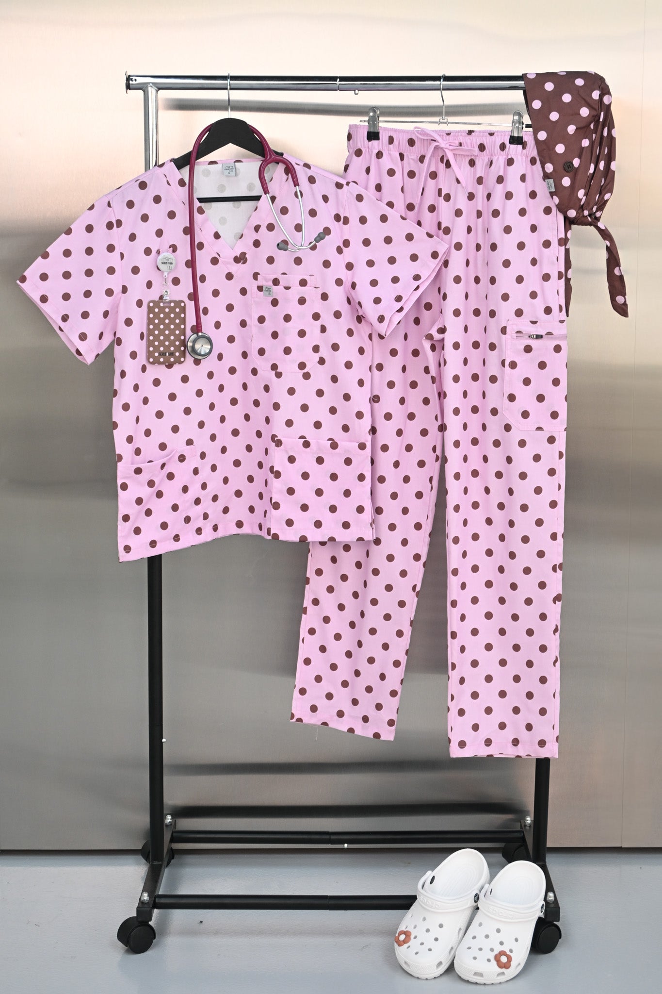 Soft Blush Scrub Top