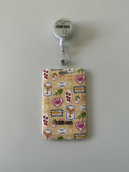 Golden Amalfi ID Card Holder & Reel