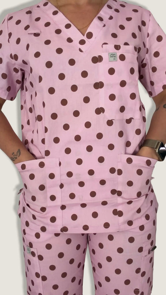 Soft Blush Scrub Top