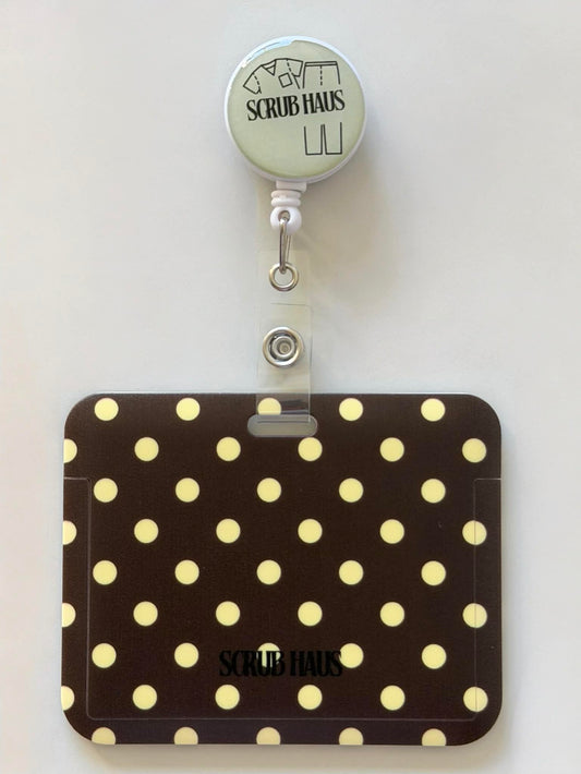 Soft Espresso Butter Horizontal ID Card Holder & Reel