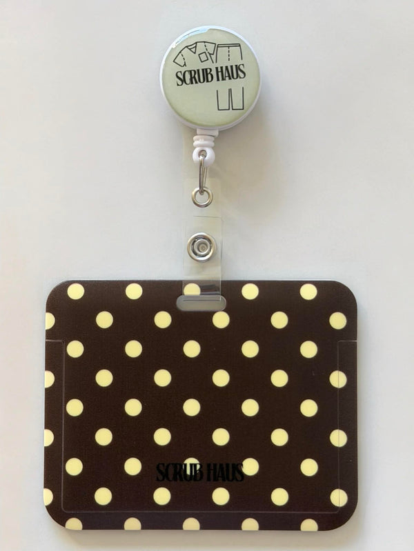 Soft Espresso Butter Horizontal ID Card Holder & Reel